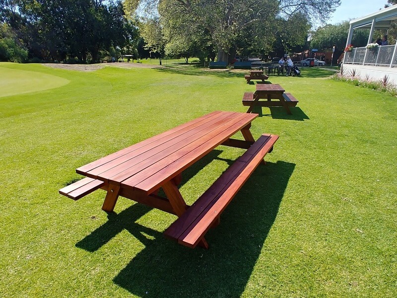 Large jarrah picnic table